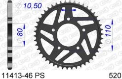 AFAM Tandwiel Achterzijde Aluminium 46T PS - 520