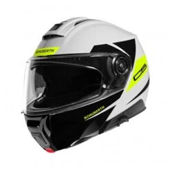 Schuberth C5 Eclipse Motorhelm -Moto Verkoop c5 eclipse wit geel voorzijde ce24