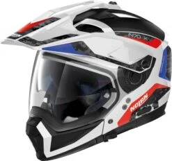 Nolan N70-2 X Torpedo Motorhelm -Moto Verkoop nolan n70 2 x torpedo wit blauw rood 314e